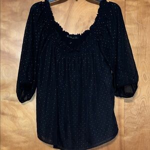 Zara Basic Elegant Black Women's Top